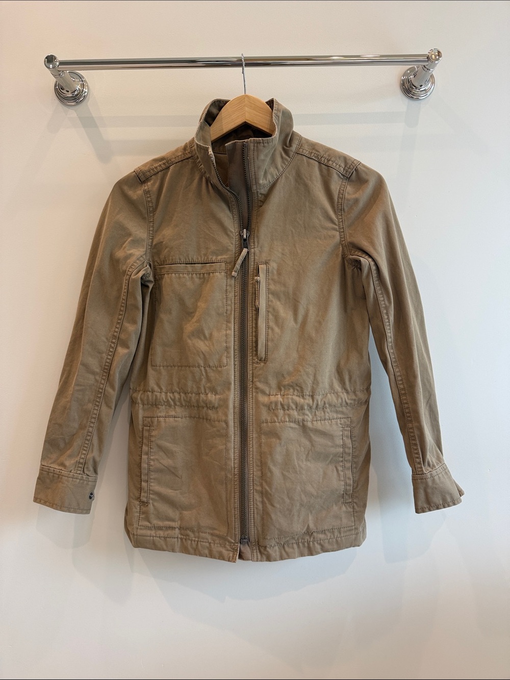Madewell Khaki Utility Field Jacket with Zip